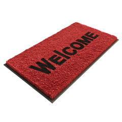 Red Welcome Mat Warm Invitation Home Sweet Home
