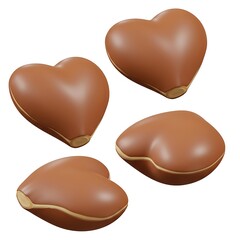 3D Chocolate Hearts Collection