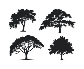 Minimal Linden Tree Silhouette EPS File
