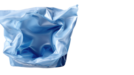 Abstract Blue Fabric: A dynamic composition unfolds, featuring a crumpled and textured blue fabric. The image captures the essence of softness and movement.