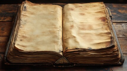 Historical Blank Page - A single sheet from antique ledger or diary with natural discoloration and texture variations.