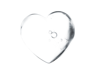 A water heart isolated on white background PNG