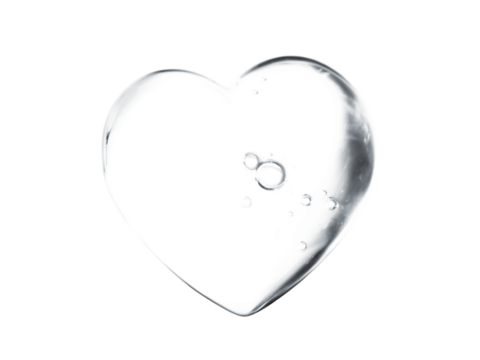A water heart isolated on white background PNG