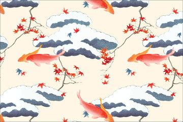 vintage Japanese pattern vector design