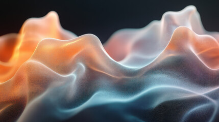 Obraz premium Abstract Orange Blue Particle Wave Background