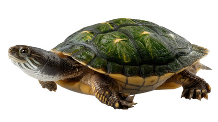 Obraz premium Graceful Turtle's Journey: A close-up shot captures the serene essence of a turtle, highlighting the detailed textures and gentle spirit.