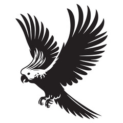 Vibrant Cockatoo silhouette with eye-catching crest – Cockatoo illustration – Minimalist Cockatoo vector – Bird silhouette

