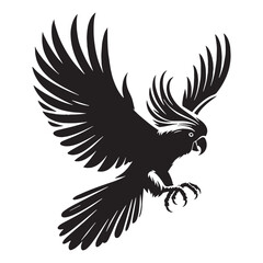 Cockatoo silhouette, elegant in every pose – Cockatoo illustration – Minimalist Cockatoo vector – Bird silhouette

