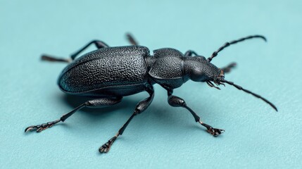Close-up view of a dark-colored beetle (1)