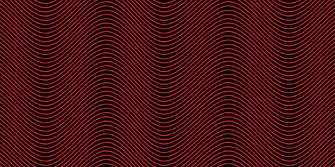 Lines abstract background black and colorful waves pattern. Abstract background. Optical illusion, wavy thin lines.