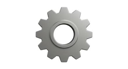 Gray cogwheel on white background