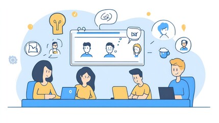 Teamwork and Collaboration: A Visual Representation of Efficient Group Work and Brainstorming Sessions