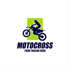 motocross silhouette logo vector illustration