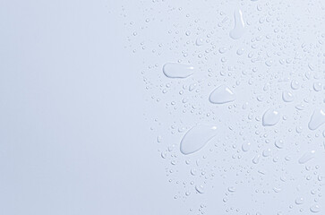 The texture of cosmetic micellar water or moisturizing toner. Copy space