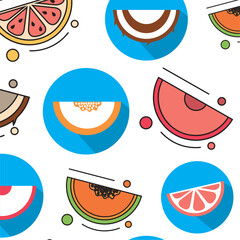 Fruit icon seamless pattern background Vector