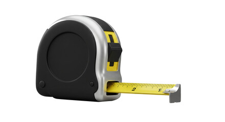 Rolledup tape measure showing measurement tape