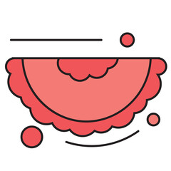 Isolated slice of a fruit icon Vector