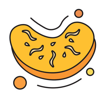 recommend clip art: Isolated slice of a tangerine icon Vector