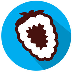 Isolated slice of a blackberry icon Vector