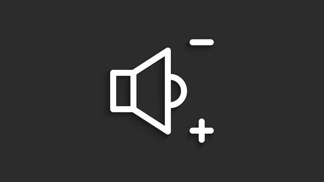 Volume &ndash; Audio Control Lineal UI Icon Animation, 4K