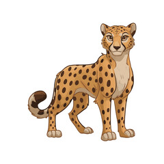 cheetah cartoon isolated