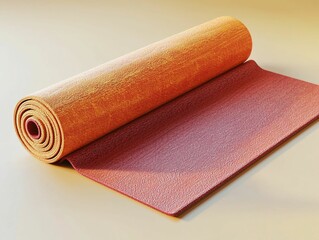 Yoga Mat Rolled Up