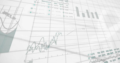 Image of data processing over white background