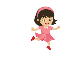 little girl in pink dress