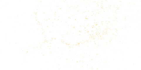 Abstract gold confetti foil splatter glitter on transparent background. Vector confetti for celebration with gold glitter festive background
