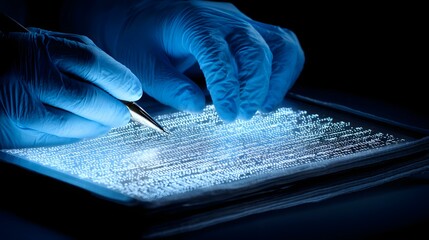 on a genetic sequence using touch-sensitive interactive interface