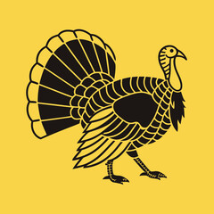 Logo and symbol of a turkey for Thanksgiving