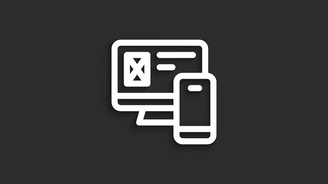 Layout &ndash; UI Design Lineal Icon Animation in 4K