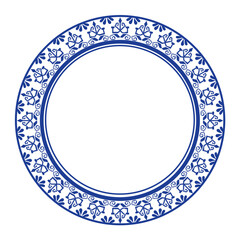 Round frame pattern design. ring shape. for decoration, background, home decor, ceramic, fabric, tile. circular border.