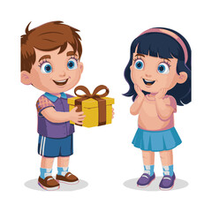 children with gifts