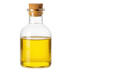Isolated Glass Bottle with Yellow Liquid