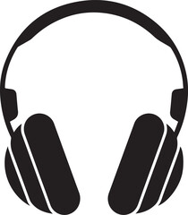 Headphone Icon Silhouette Vector | Clean Black Vector Art Illustration for Music Themes