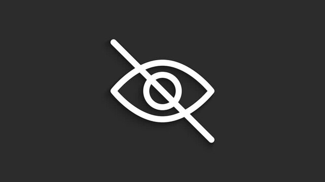 Not Visible &ndash; 4K Privacy UI Lineal Icon Animation