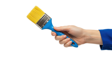 Isolated Hand Holding a Paint Brush