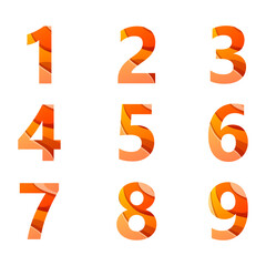 collection of numbers with gradient color logo design