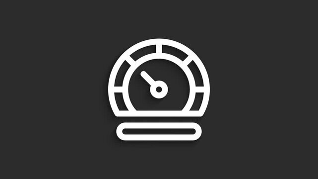 Speedometer &ndash; 4K Performance Lineal Icon Animation