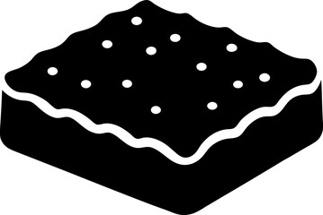 Square Sponge Silhouette Vector Illustration 