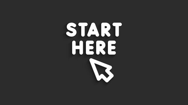 Start Here &ndash; Onboarding UI Lineal Icon Animation, 4K