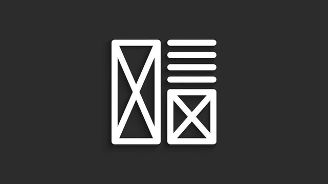 Template &ndash; 4K Lineal UI Layout Icon Animation