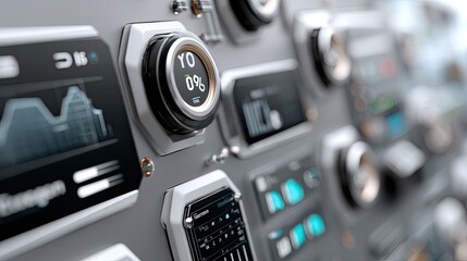 Abstract server rack illustration in blue tones showcases digital data and network symbols, emphasizing advanced technology design elements