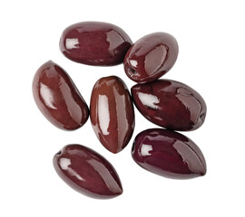 Kalamata olives isolated on transparent background