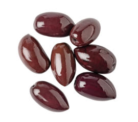 Kalamata olives isolated on transparent background