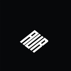 AUR letter logo design on black background.