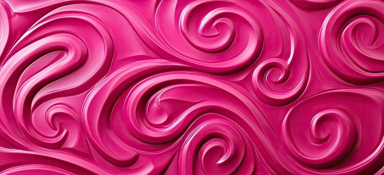 Fuchsia swirls in a textured design