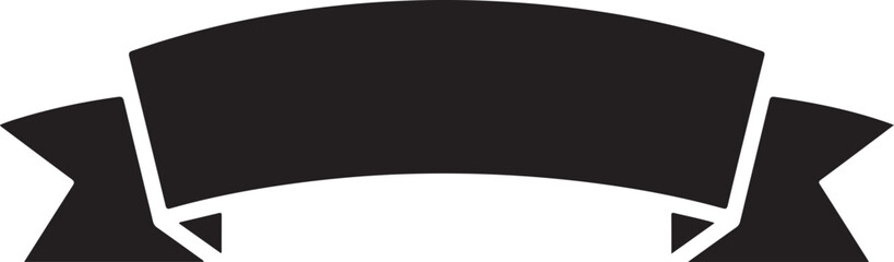 Ribbon silhouette icon vector