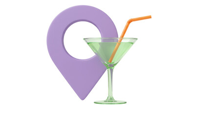 Isolated Martini Locator